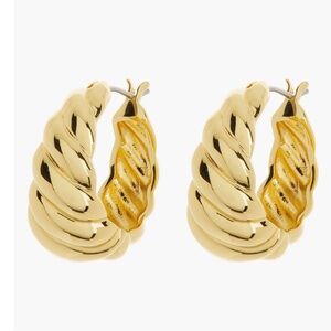 kate spade New York french twist hoop earrings